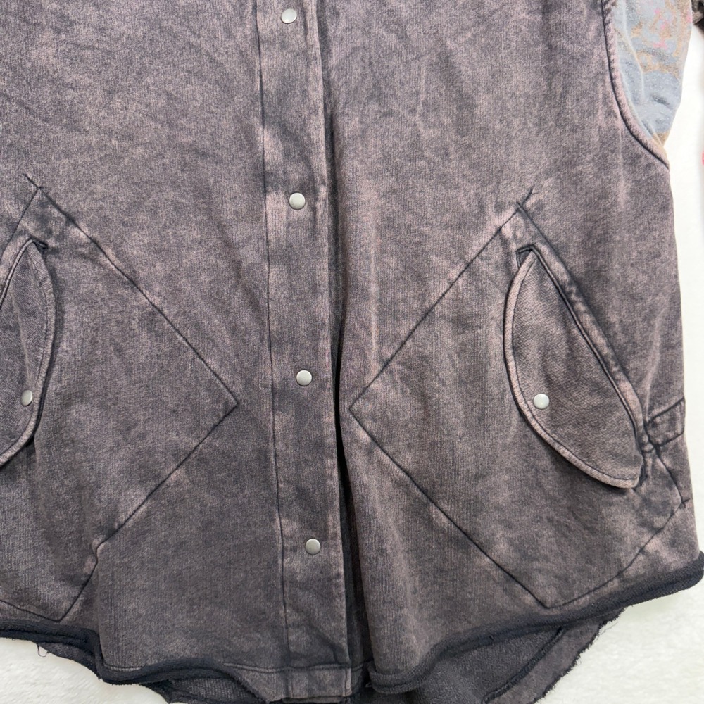 Free People M Just Like That Hooded Cardigan Jacket Sweater Oversized Boho Edgy - Picture 4 of 14